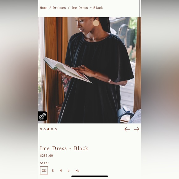 Brand New Aliya Wanek Ime Dress in black, size XS - Picture 3 of 5